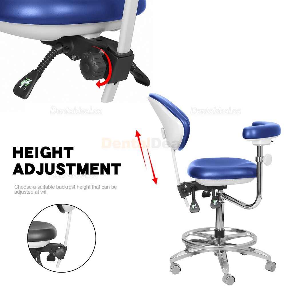 QY-600M-B2 Mobile Dental Assistant Stool Dental Operator Chair with Armrest 360&deg; Rotation